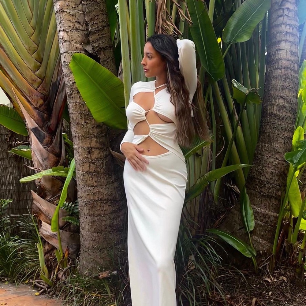 Cut-Out Adjustable Maxi Dress.